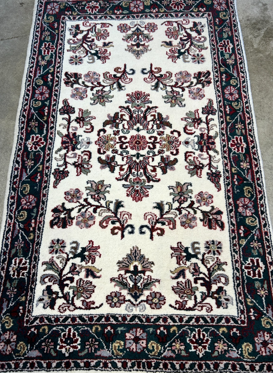 3'x5'1" Hand-Knotted 100% Wool Pile All-Over Kashane Design Area Rug