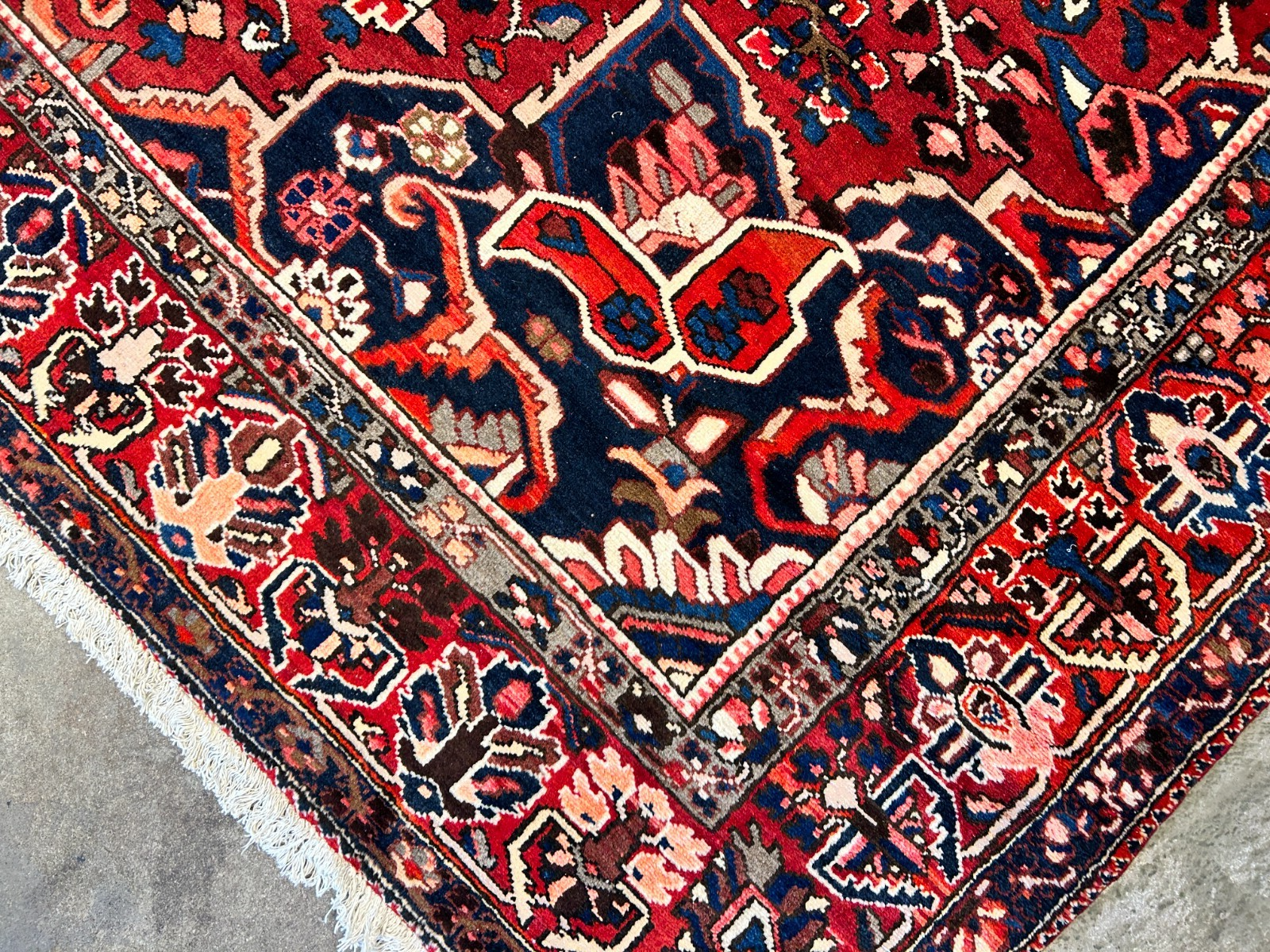 10'2"x13'1" Hand-Knotted 100% Wool Pile Bakhtiarie Rug