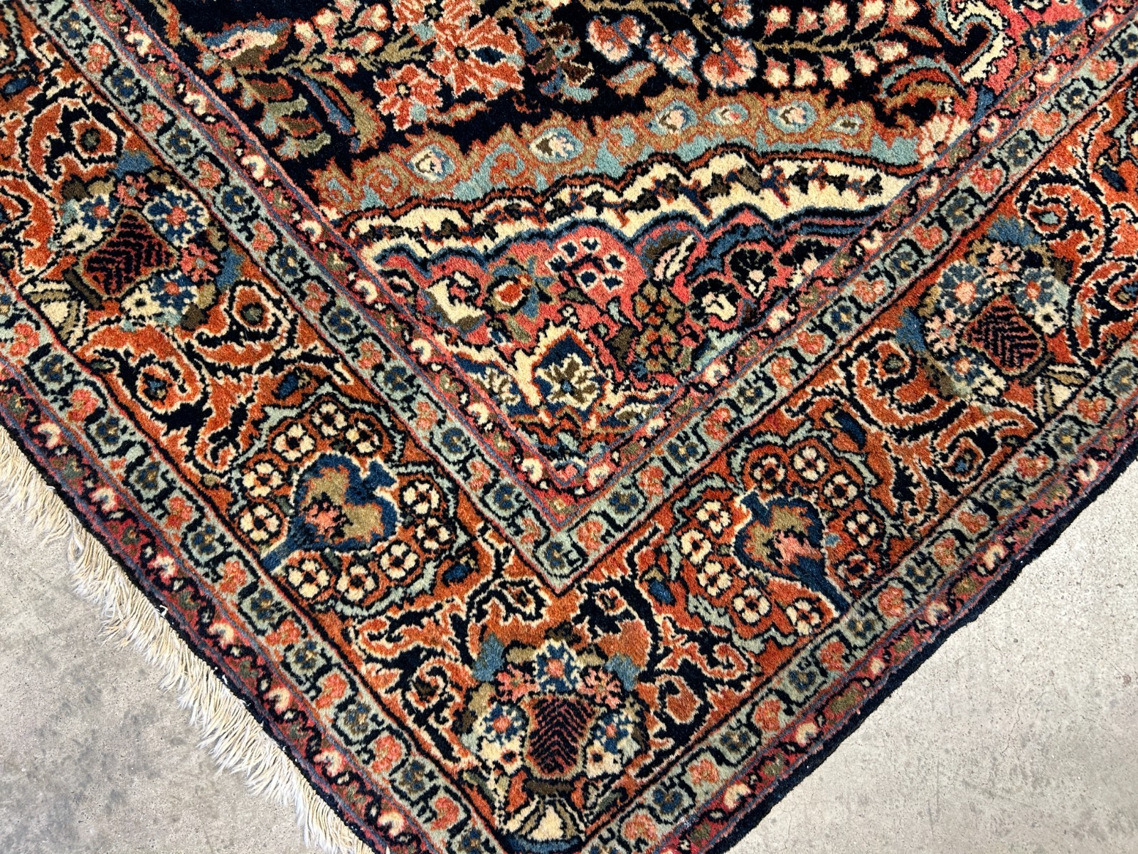4'8"x7' Antique Hand-Knotted 100% Wool Pile Josane Area Rug - Carpet