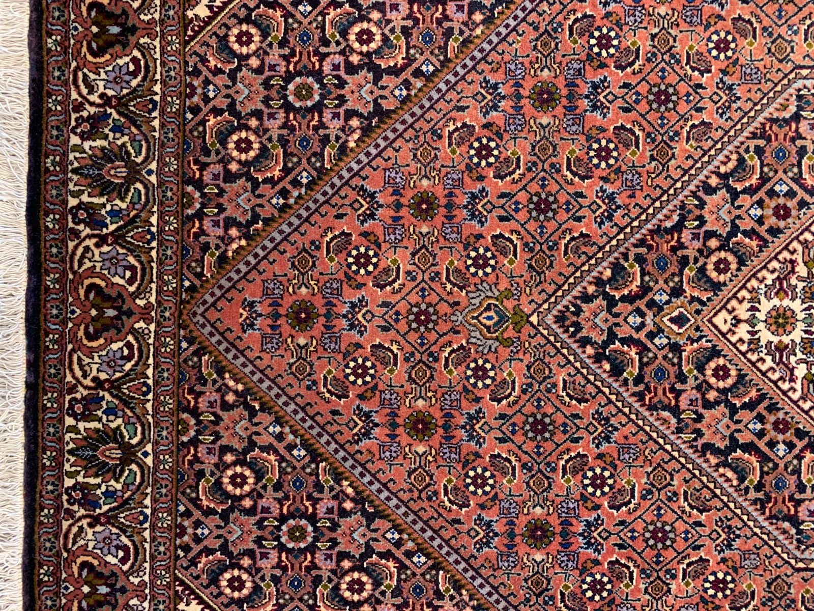 3'7"x5'7" Hand-Knotted 100% Wool Pile Bijare Carpet - Area Rug