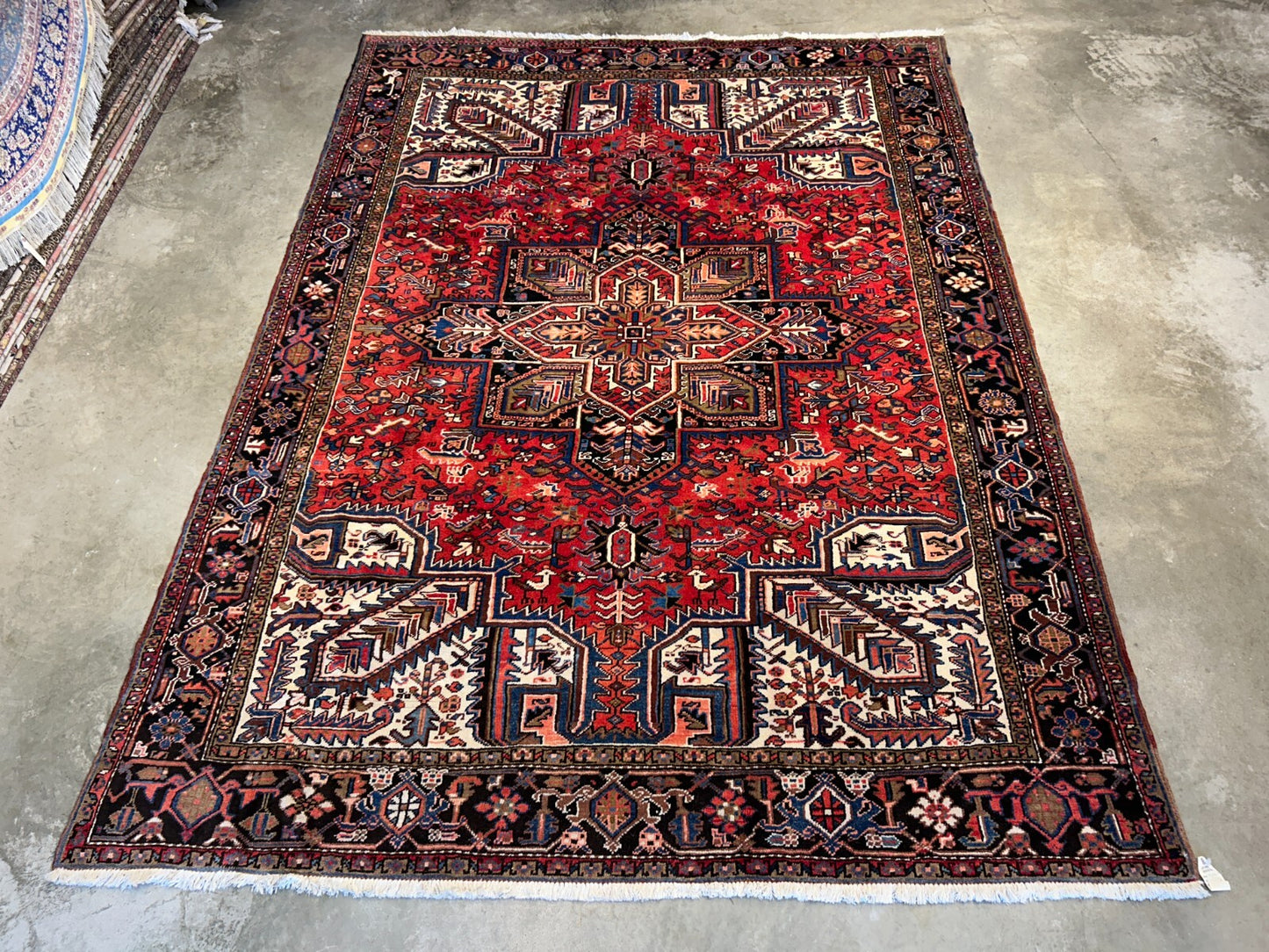 8'2"x11'1" Hand-Knotted 100% Wool Pile Herize Rug