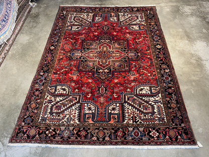8'2"x11'1" Hand-Knotted 100% Wool Pile Herize Rug