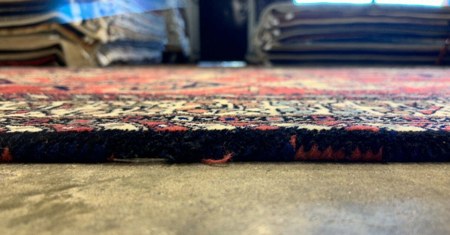 6'2"x9'0" Hand-Knotted 100% Wool Pile Indian Serapi Carpet - Area Rug