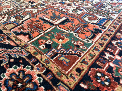 8'6"x11'6" Hand-Knotted 100% Wool Pile Herize Rug