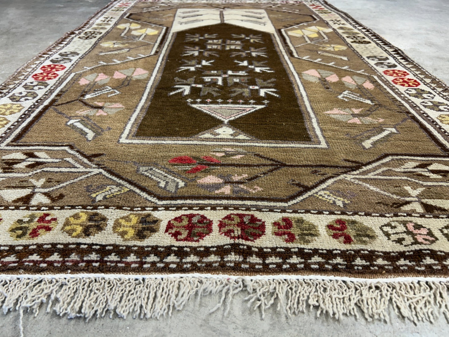3'5"x5'3" Hand-Knotted 100% Wool Pile Kazak Area Rug - Carpet