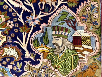 8'4"x11'10" Hand-Knotted 100% Wool Pile Pictorial Kolyayie Rug