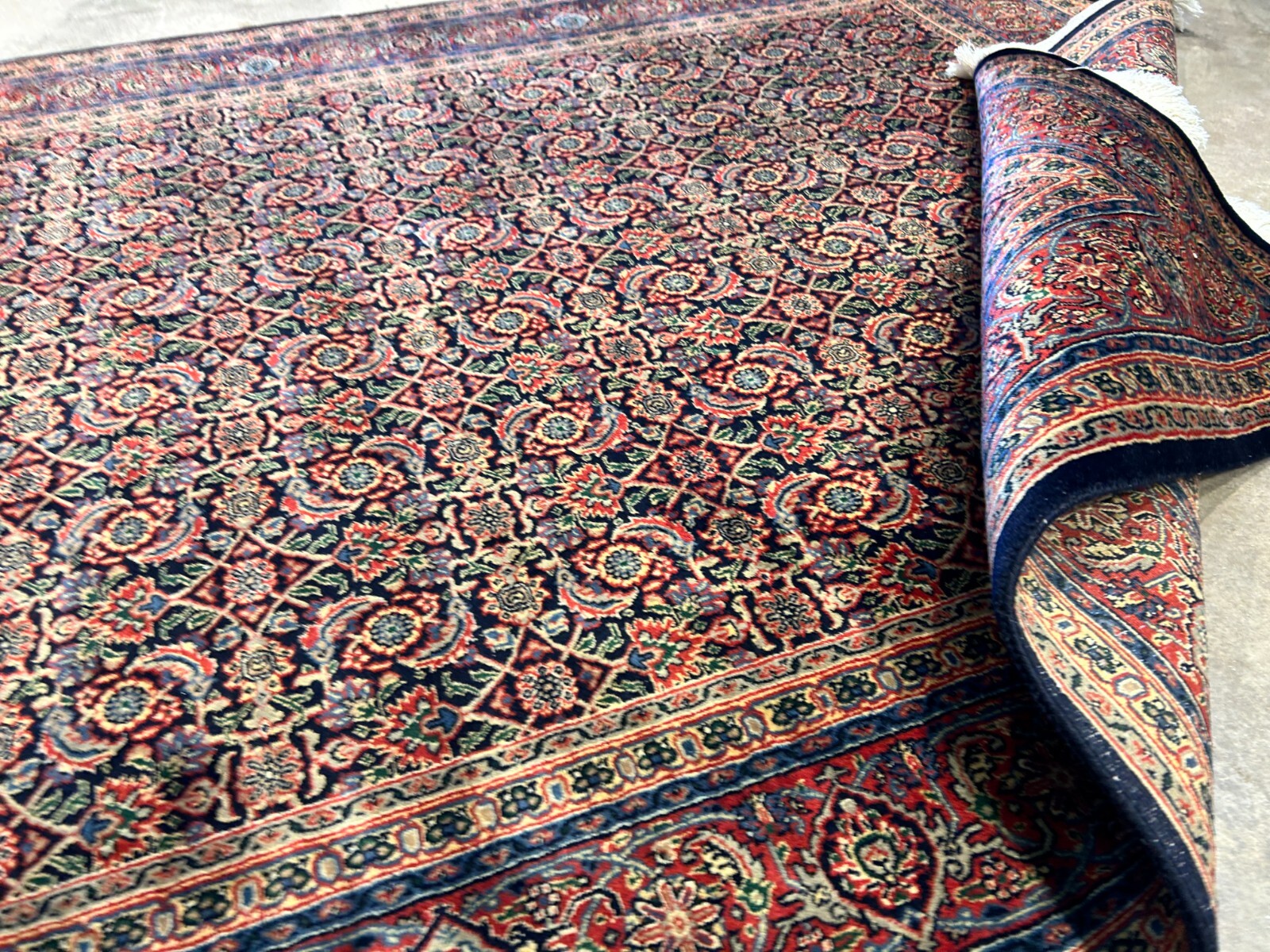 6'x9'2" Hand-Knotted 100% Wool Pile Herati Carpet - Area Rug