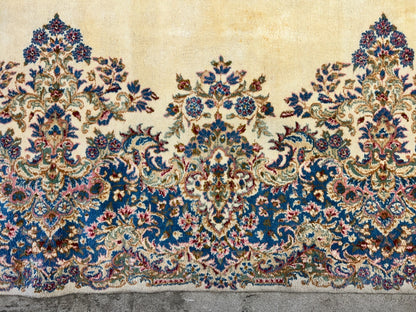 10'11"x14'9" Hand-Knotted 100% Wool Pile Kermane Area Rug - Carpet