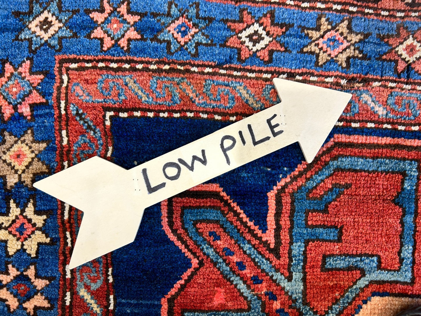 Collector Item - 4'1"x7'3" Antique Hand-Knotted 100% Wool Pile Russian Kazak Rug