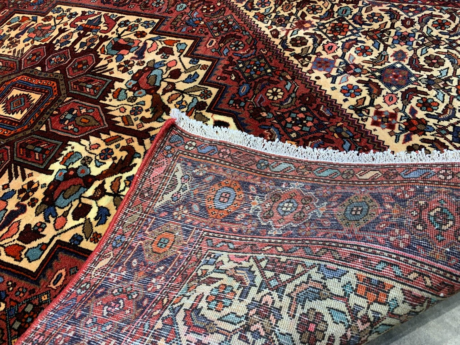 4'3"x6'6" Hand-Knotted 100% Wool Pile Bijare Gholtoghe Carpet - Area Rug