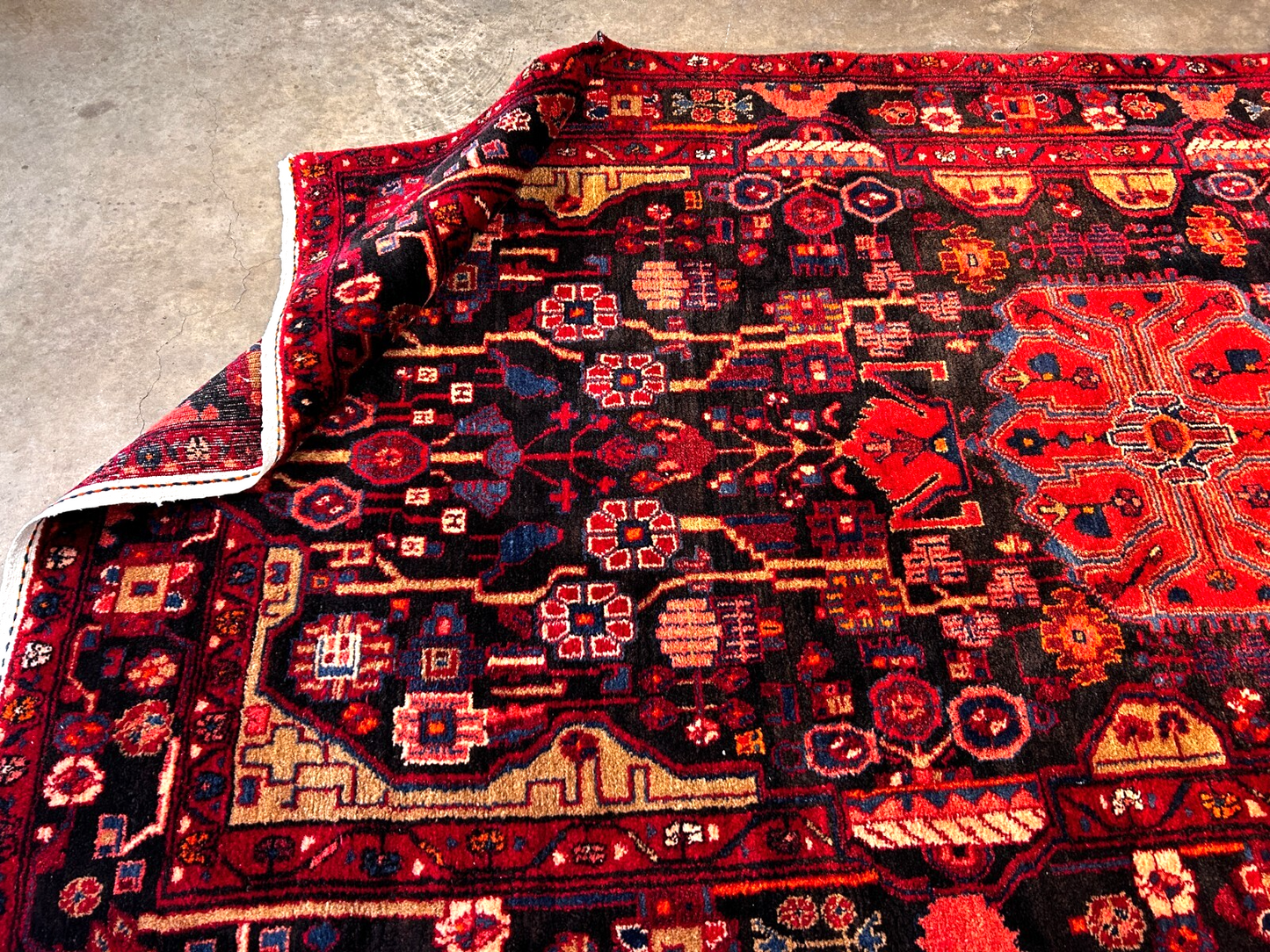 5'0" x 9'6" Hand-Knotted 100% Wool Pile Nahavande Area Rug - Carpet