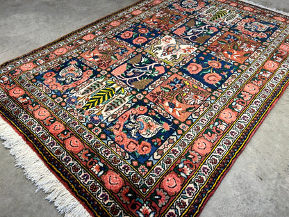 3'5"x5'2" Hand-Knotted 100% Lamb Wool Bakhtiarie Carpet - Area Rug