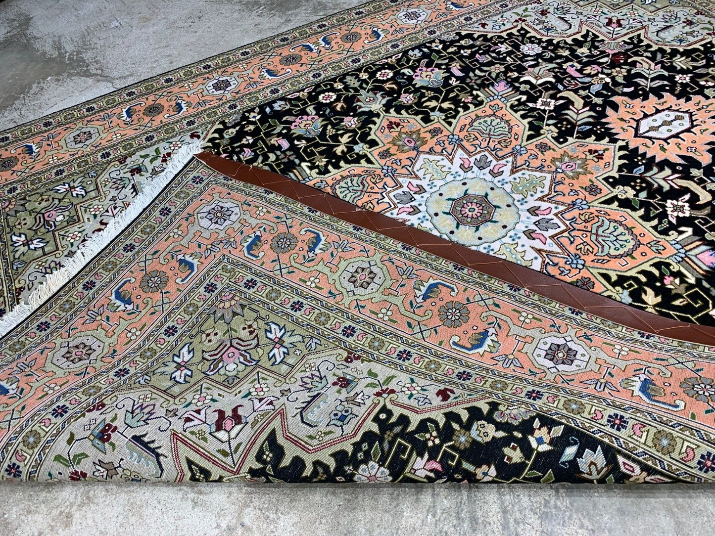 4'11"x6'6" Very Fine Hand-Knotted Wool & Silk Blend Tabrize Area Rug