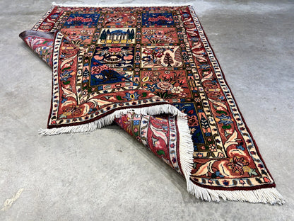 3'5"x5'2" Hand-Knotted 100% Lamb Wool Bakhtiarie Carpet - Area Rug