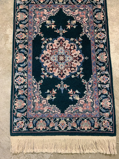2'x3' Hand-Knotted Wool Oriental Rug - Area Carpet