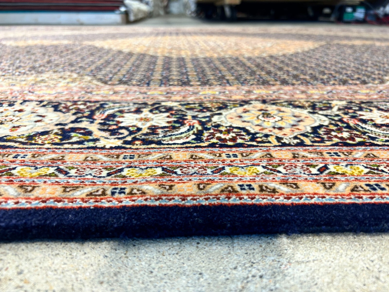 6'7"x9'9" Fine Hand-Knotted Wool & Silk Blend Tabrize Mahi Carpet - Area Rug