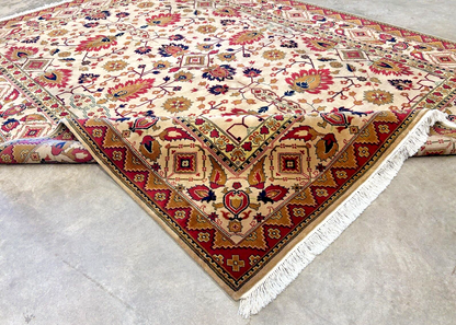 8'11" x 12' Hand-Knotted 100% Wool Carpet - Herize Design Area Rug