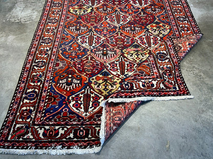 6'6"x10'1" Hand-Knotted 100% Lamb Wool Bakhtiarie Carpet - Area Rug
