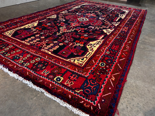 5'6" x 9'1'' Hand-Knotted 100% Lamb Wool Pile Nahavande Area Rug - Carpet