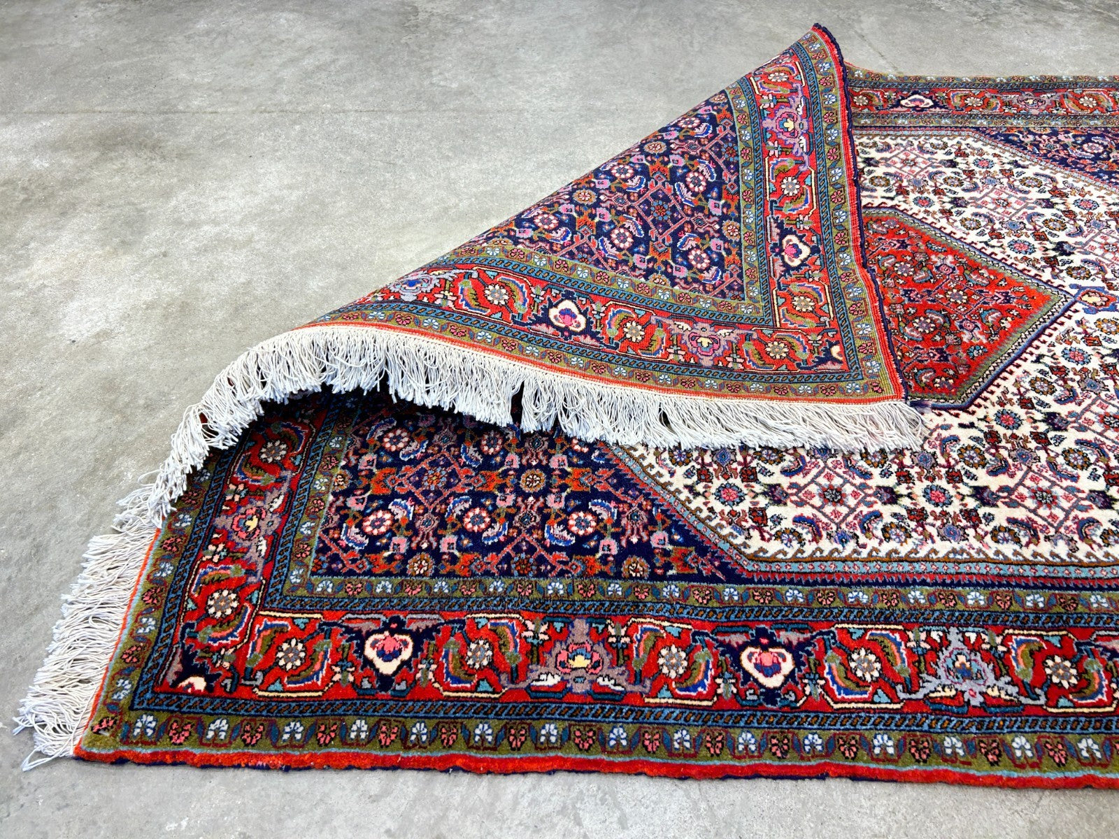 3'9"x5'5" Hand-Knotted 100% Wool Pile Bijare Rug