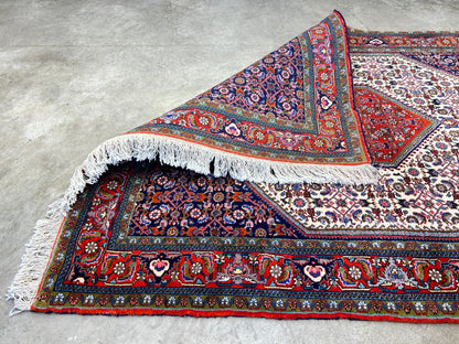 3'9"x5'5" Hand-Knotted 100% Wool Pile Bijare Rug