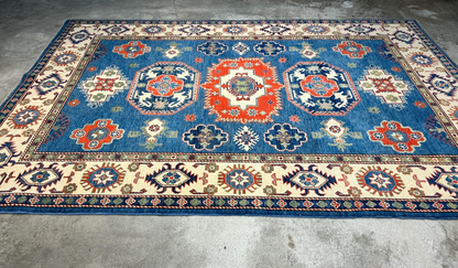 6'x8'8" Hand-Knotted 100% Wool Carpet - Fine Kazak Area Rug