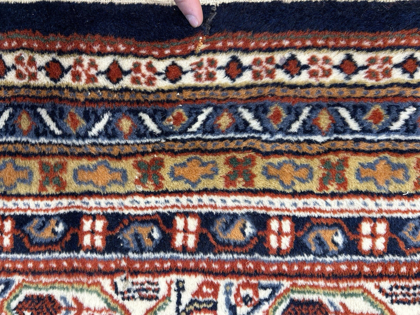 7’11”x10’ Vintage Hand-Knotted 100% Wool Pile Oriental Area Rug - Carpet