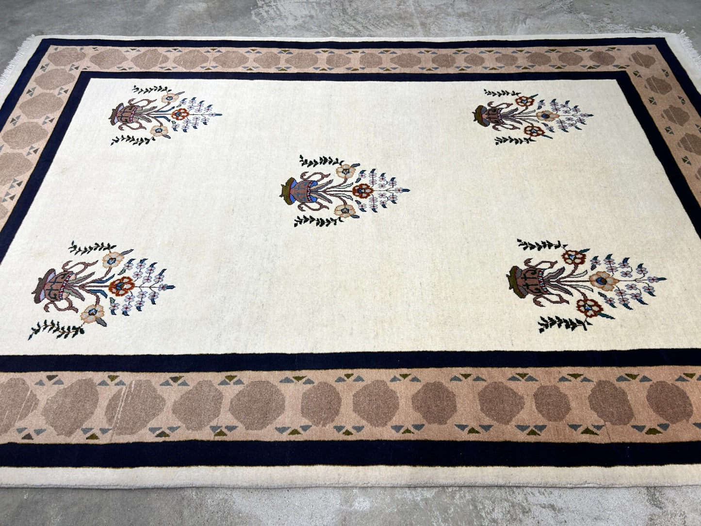 6'4"x9'5" Hand-Knotted 100% Wool Carpet - Gabeh Area Rug