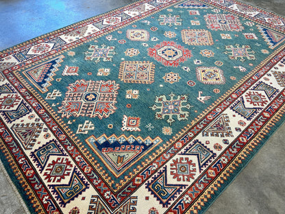 7'x10' Hand-Knotted 100% Wool Carpet - Fine Kazak Area Rug