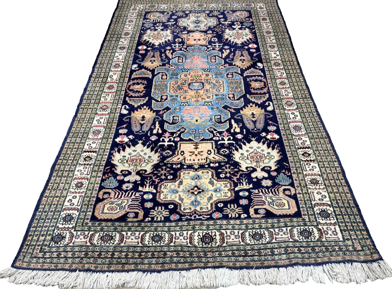 6'x9'10" Hand-Knotted 100% Wool Pile Ardabile Carpet - Area Rug