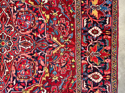 7'9"x11'4" Hand-Knotted 100% Wool Pile Herize Rug