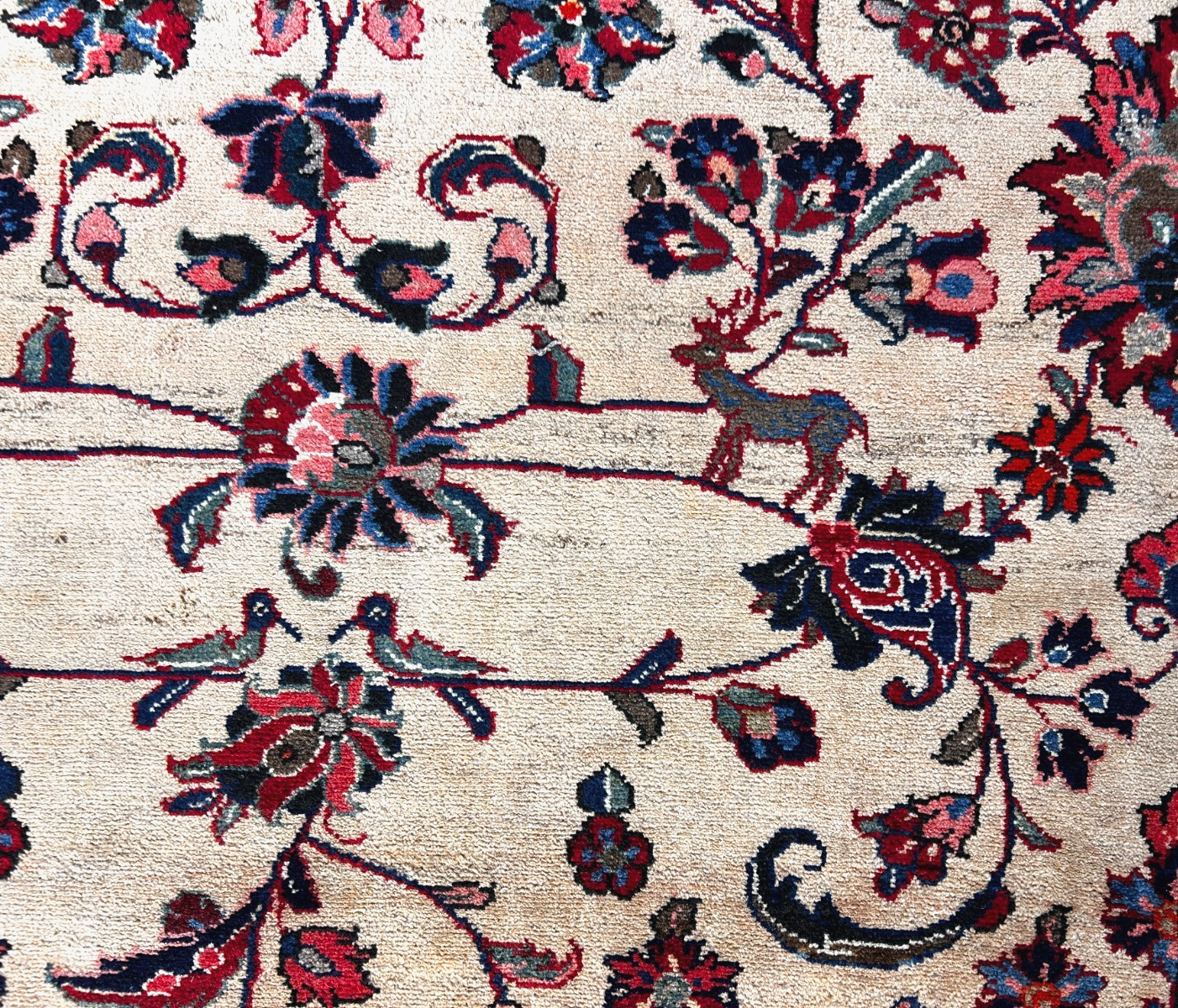 5'1" x 10'3" Hand-Knotted 100% Wool Pile Nahavande Area Rug - Carpet
