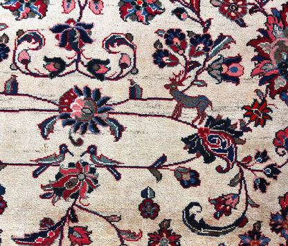 5'1" x 10'3" Hand-Knotted 100% Wool Pile Nahavande Area Rug - Carpet