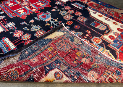 4'8" x 8'6" Hand-Knotted 100% Lamb Wool Pile Nahavande Area Rug