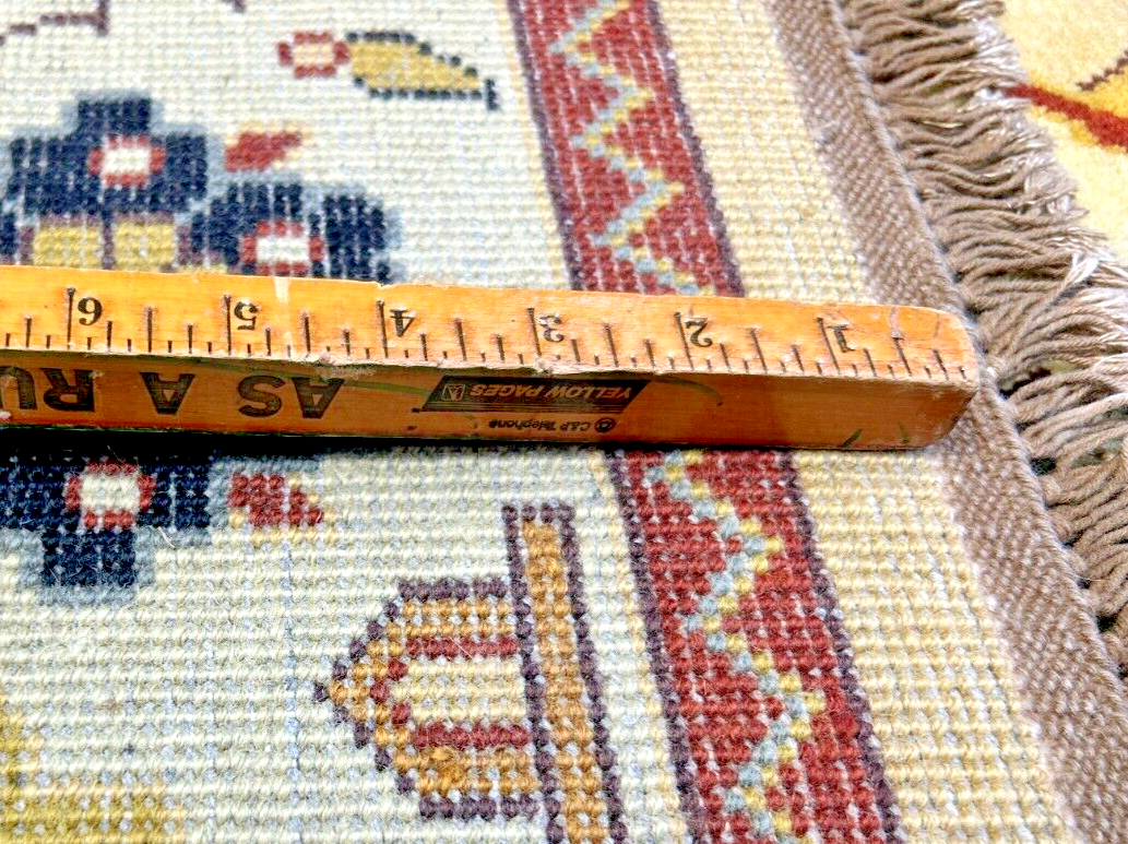 6'2"x9'0" Hand-Knotted 100% Wool Pile Indian Bakhsayeshe Carpet - Area Rug