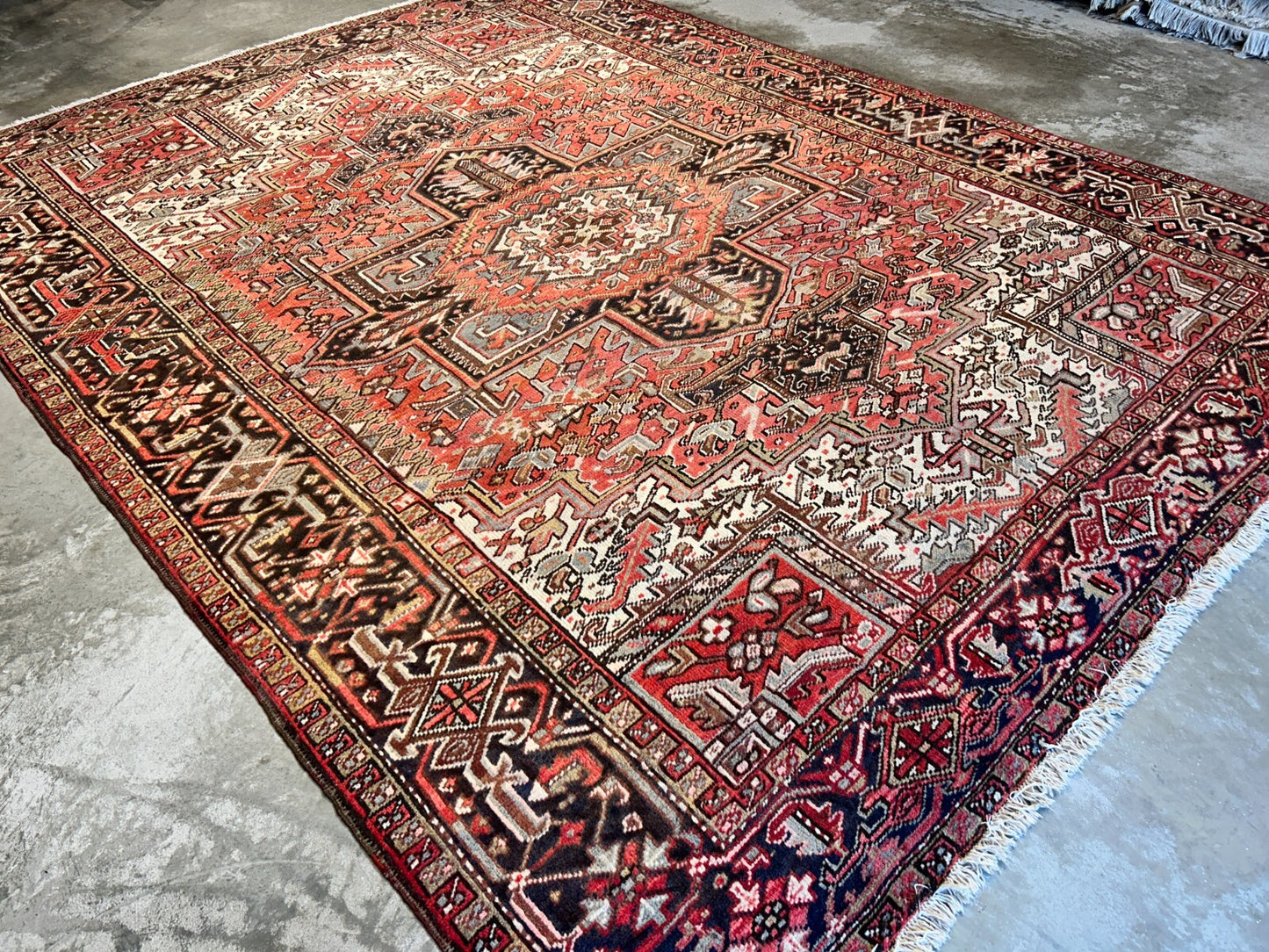 8'10"x11'8" Hand-Knotted 100% Wool Pile Herize Rug