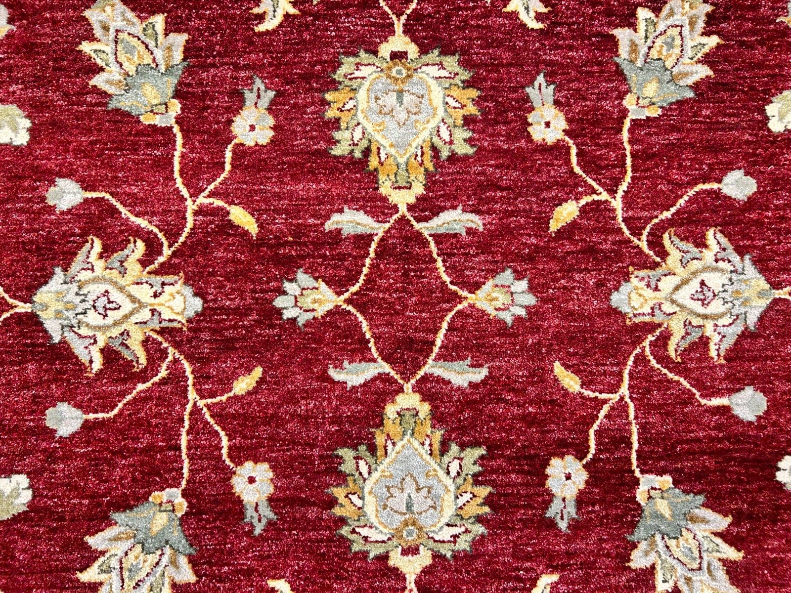 6'7"x9'9" Hand-Knotted 100% Wool Pile Indian Agra Carpet - Area Rug