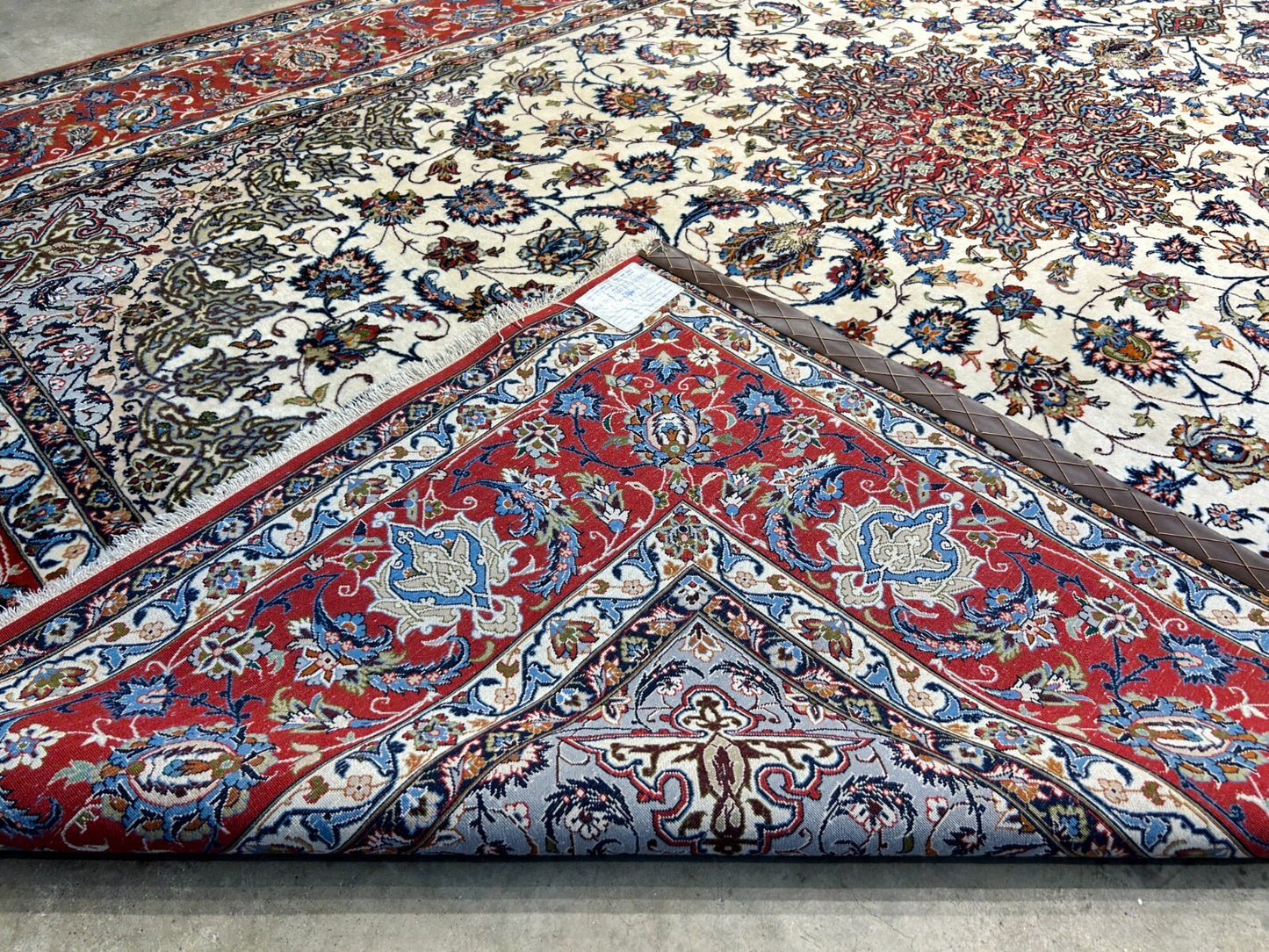 6'9"x10'3" Extra-Fine Hand-Knotted Wool & Silk Blend Isfahane Area Rug - Signed