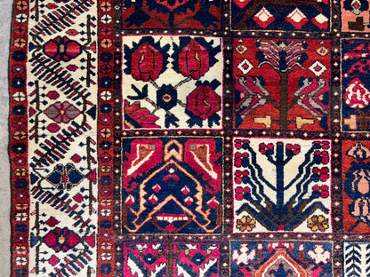 7'1"x10'1" Hand-Knotted 100% Lamb Wool Bakhtiarie Carpet - Area Rug