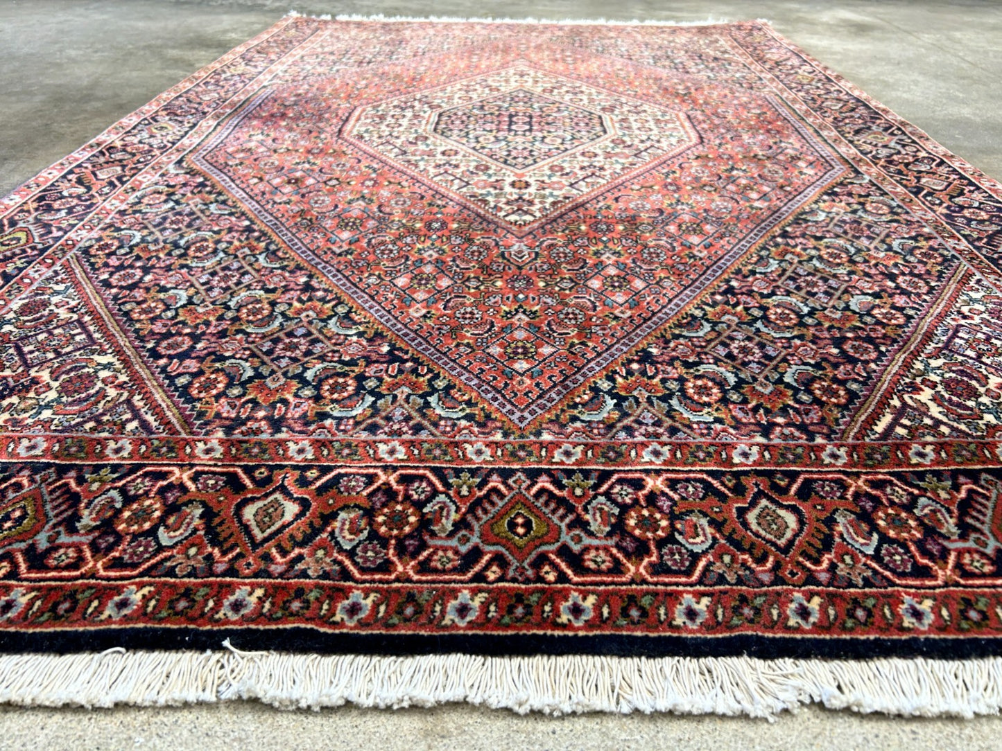 3'8"x5'8" Hand-Knotted 100% Wool Bidjare Carpet - Area Rug