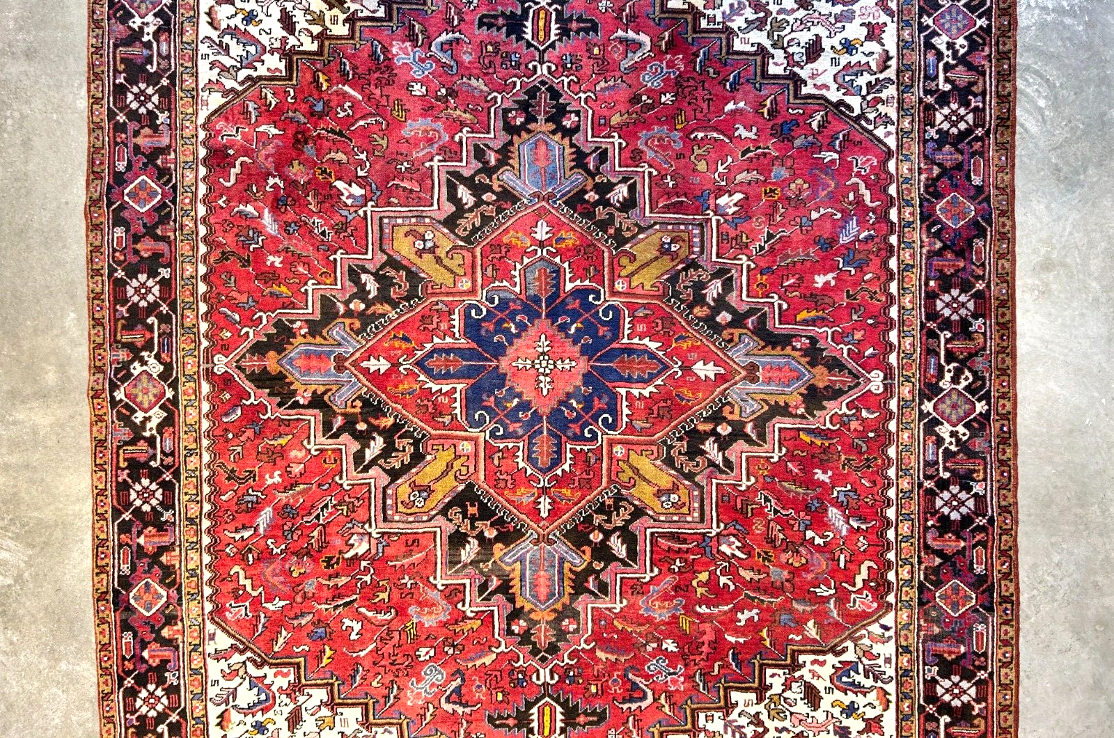 8'3"x11'5" Hand-Knotted 100% Wool Pile Herize Rug