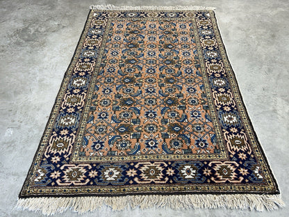 3’4”x5’2” Vintage Hand-Knotted 100% Wool Pile Bidjar Area Rug - Carpet