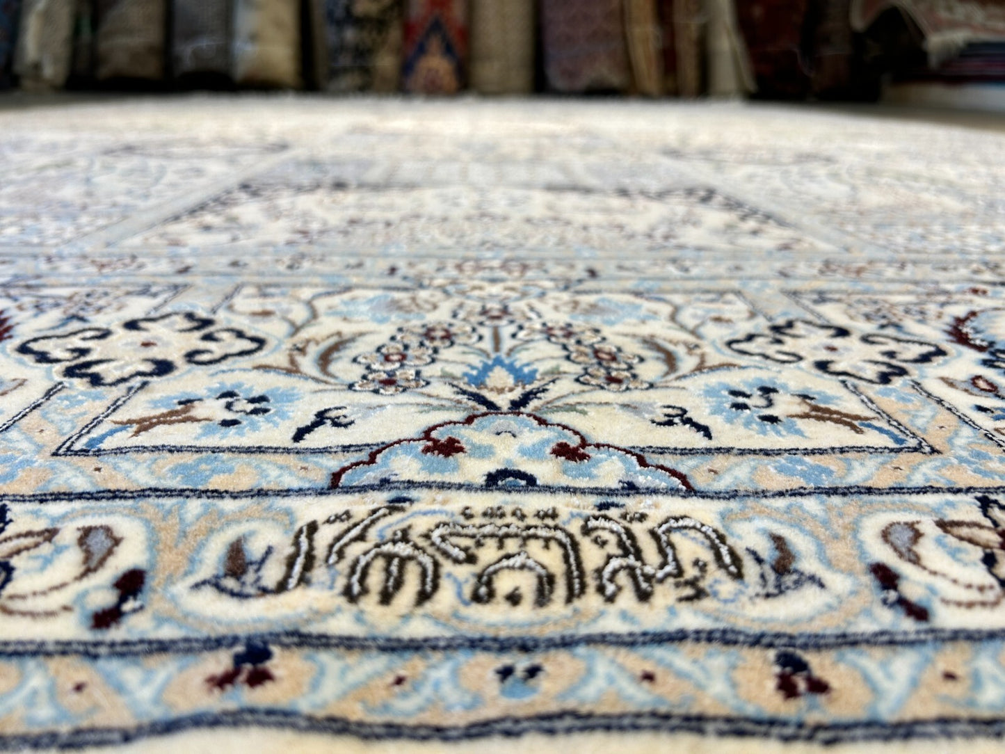 6'9"x10'2" Extra Fine Hand-Knotted Wool & Silk Habibian Naine Rug - Area Carpet