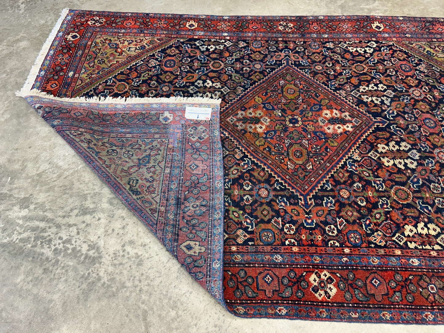 4'4"x6'6" Antique Hand-Knotted 100% Wool Pile Sennehe Area Rug - Carpet