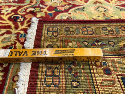 9'1"x12'3" Very Fine Hand-Knotted 100% Fine Wool Pile IndoTabriz Rug