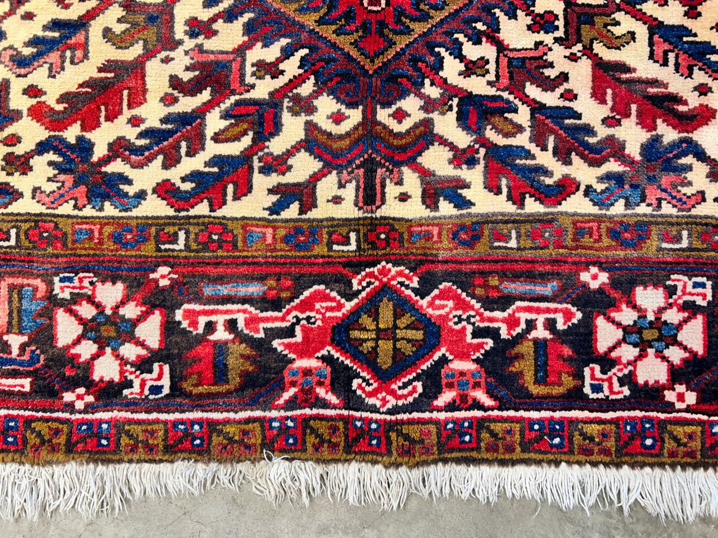 7'9"x11'2" Hand-Knotted 100% Wool Pile Herize Rug