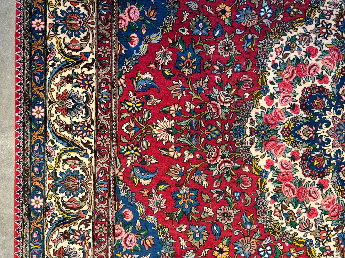 8'4"x11'11" Hand-Knotted 100% Wool Pile Bakhtiarie Rug
