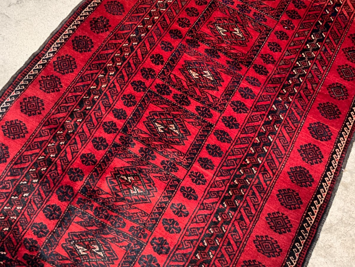 3'4"x5'6'' Hand-Knotted 100% Wool Pile Balouchie Area Rug