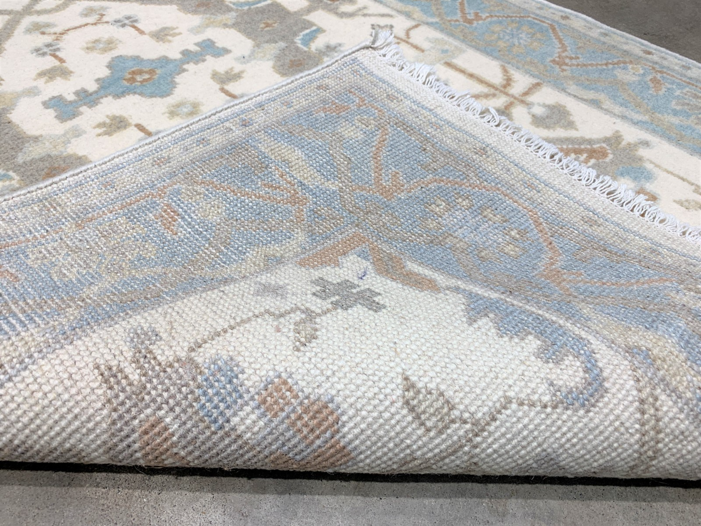 3'10'' x 6'0" Hand-Knotted 100% Wool Pile Oushak Area Rug