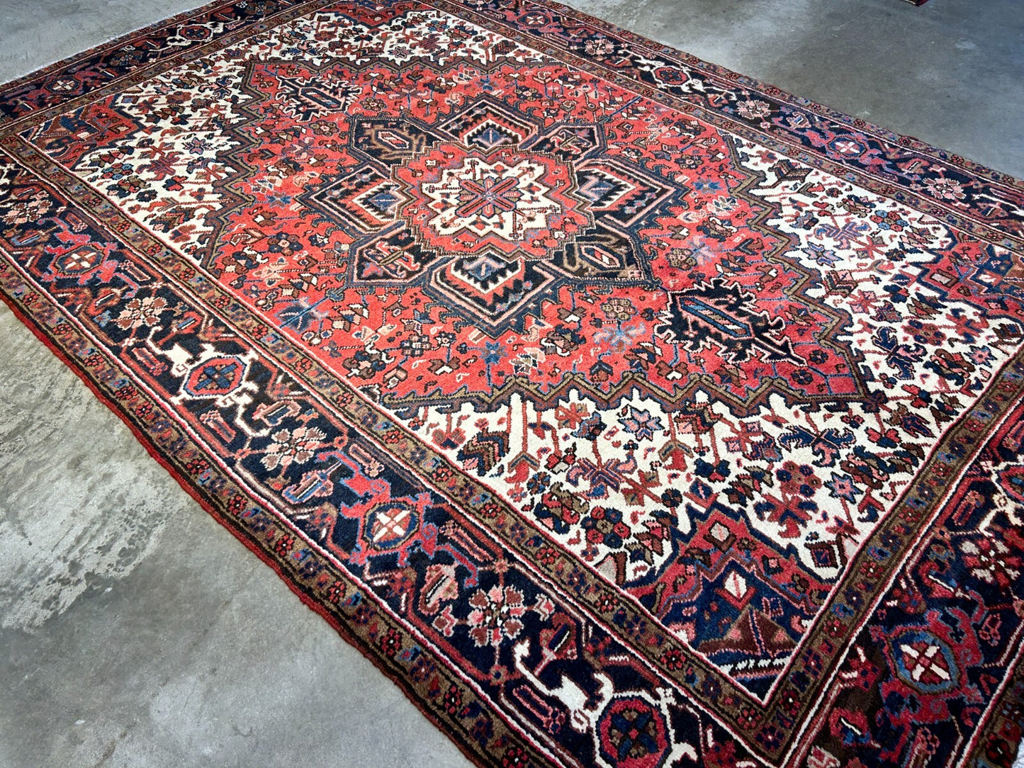 6'10"x10'3" Hand-Knotted 100% Wool Herize Carpet - Area Rug